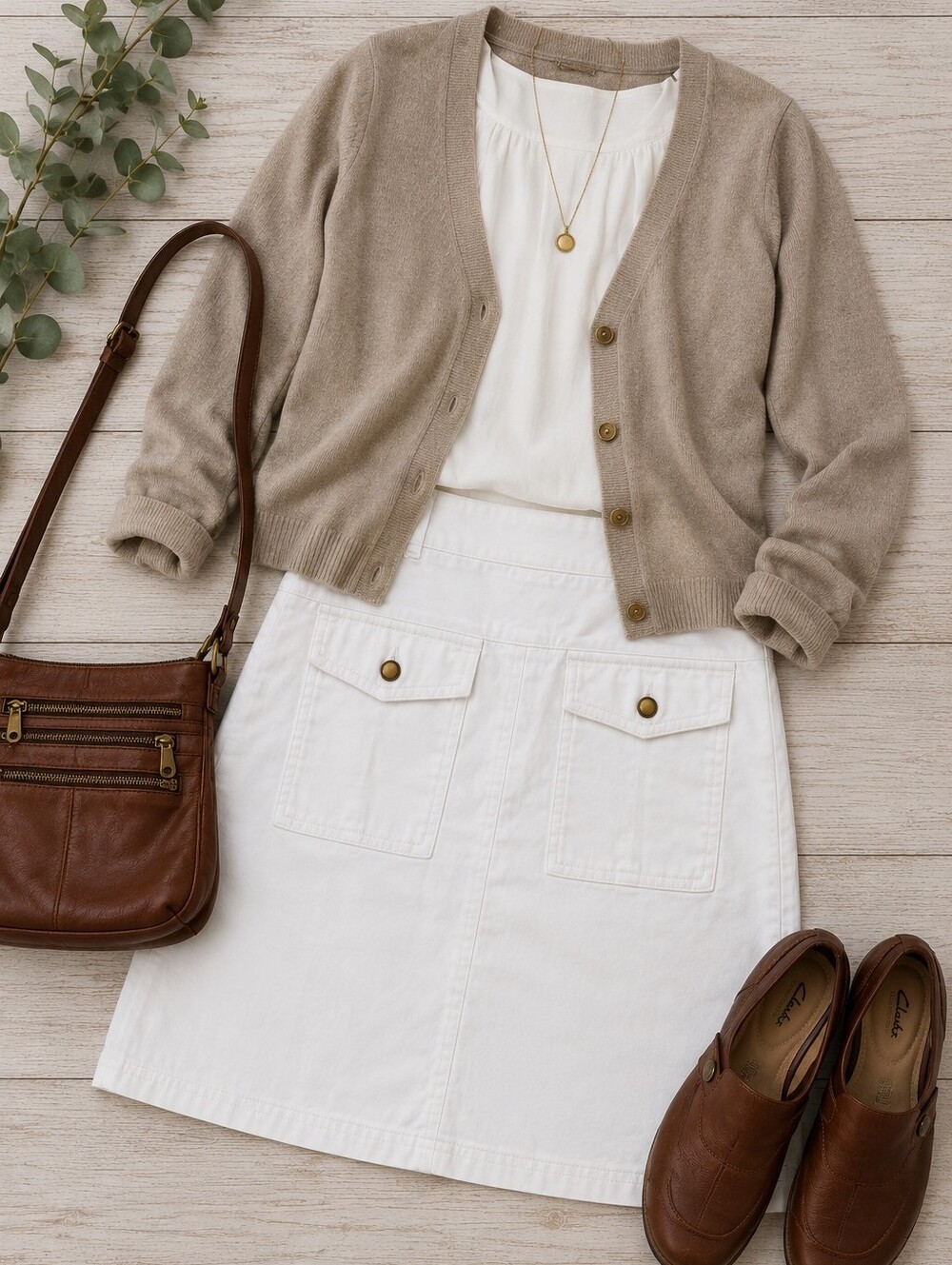 Loft Stylish‎ White Skirt with Pockets